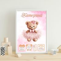Бебешка визитка Мече